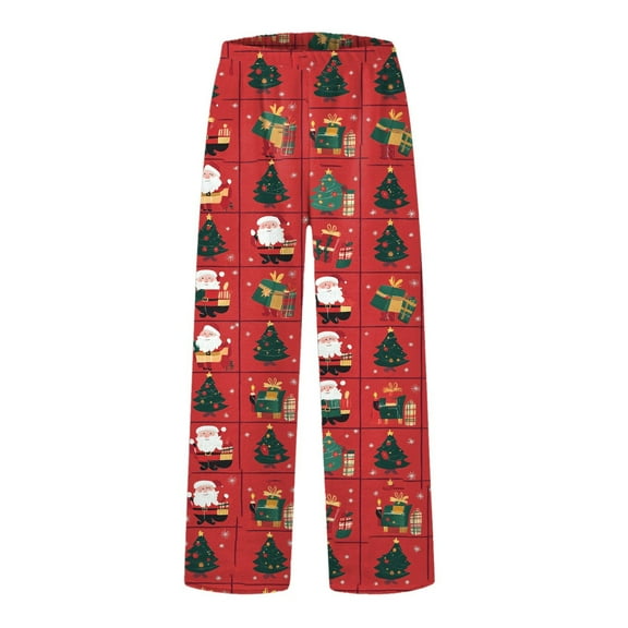 Women's Fall Winter Casual Pants High Waisted Comfortable Stretchy Trousers for Christmas Holiday Comfortable Wear