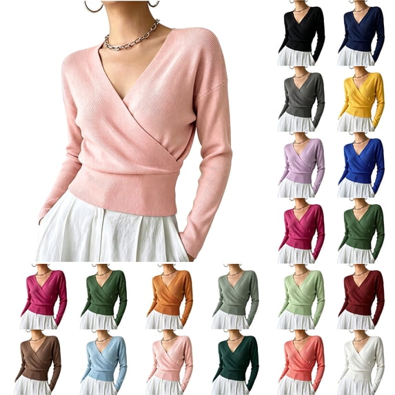 Women's Fall Winter Fashion Tops Solid Color Collar Waist Cinched Top Daily Office Wear