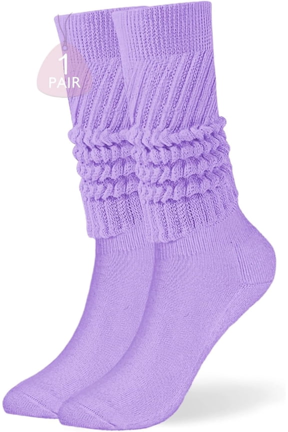 Women's Fall Winter Knit Slouch Socks, Soft Extra Long Scrunch Knee High Sock Slouchy Boot Socks