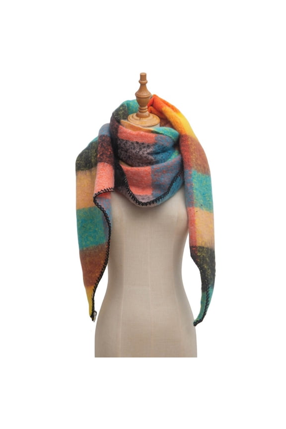 Women's Fall Winter Scarf Scarves for Women Gifts Plaid Blanket Scarf Soft Chunky Large Blanket