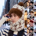 thumbnail image 1 of Women's Fall Winter Warm Knitted Beanie Hat with Scarf Set Ski Scarf and Hat Upgrade, 1 of 4