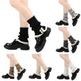 thumbnail image 1 of Women's Fall/winter Button Lace Lace Knit Foot Warmers Leg Warmers for Women plus Size Wide, 1 of 4