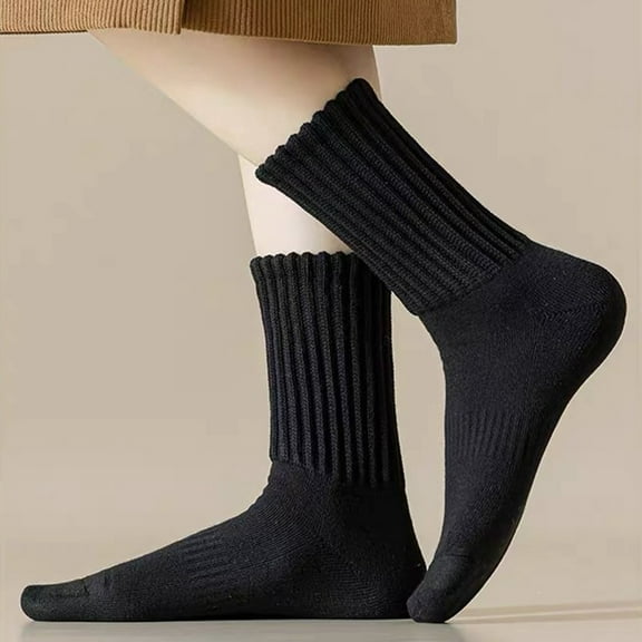 Women's Fall/winter Thick Hoop Socks Thermal High Stocking Socks Girl Low Socks Cushioned Socks for Women Slipper Socks for Women Long Basketball Socks for Men Socks Mens 10-13 Edema Socks for Men
