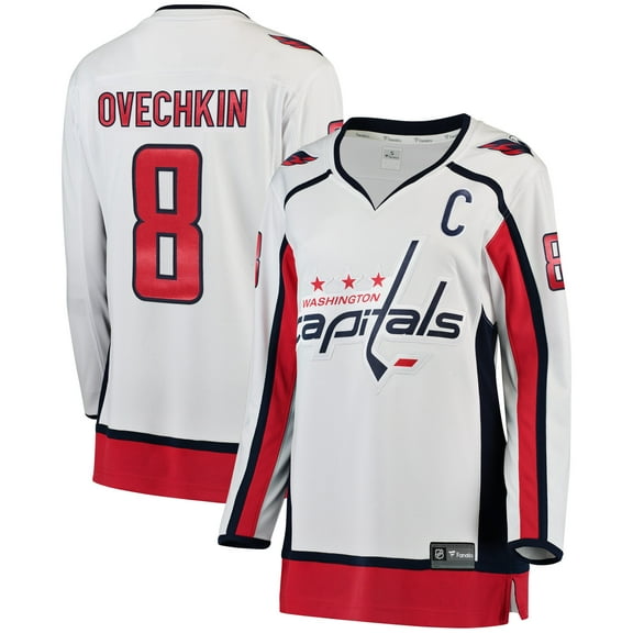 Women's Fanatics Alexander Ovechkin White Washington Capitals Away Breakaway Jersey