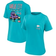 Women's Fanatics Aqua Kansas City Chiefs Southern Prep T-Shirt
