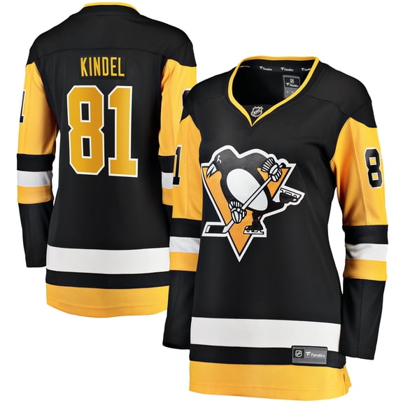 Women's Fanatics Ben Kindel Black Pittsburgh Penguins Home Breakaway Jersey