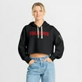 thumbnail image 1 of Women's Fanatics Black Atlanta Falcons Oversized Hometown Heritage Cropped Hoodie, 1 of 5