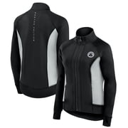 Womens Fanatics Black Boston Celtics Studio Fitted Full-Zip Gym Track Jacket