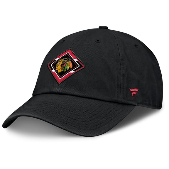 Women's Fanatics Black Chicago Blackhawks Authentic Pro Rink Adjustable Hat