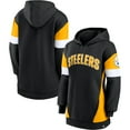 thumbnail image 1 of Women's Fanatics Black/Gold Pittsburgh Steelers Lock It Down Pullover Hoodie, 1 of 3
