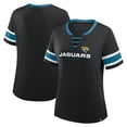 thumbnail image 1 of Women's Fanatics Black Jacksonville Jaguars Redzone Draw Play Athena Lace-Up T-Shirt, 1 of 3
