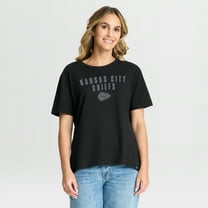 Women's Fanatics Black Kansas City Chiefs Blackout Kneel Down Legacy T-Shirt