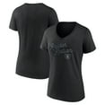 thumbnail image 1 of Women's Fanatics Black Las Vegas Raiders Iconic Script State V-Neck T-Shirt, 1 of 3