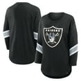 thumbnail image 1 of Women's Fanatics  Black Las Vegas Raiders Redzone 3/4-Sleeve T-Shirt, 1 of 3