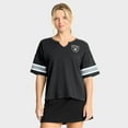 thumbnail image 1 of Women's Fanatics Black Las Vegas Raiders Redzone Curl Route T-Shirt, 1 of 5