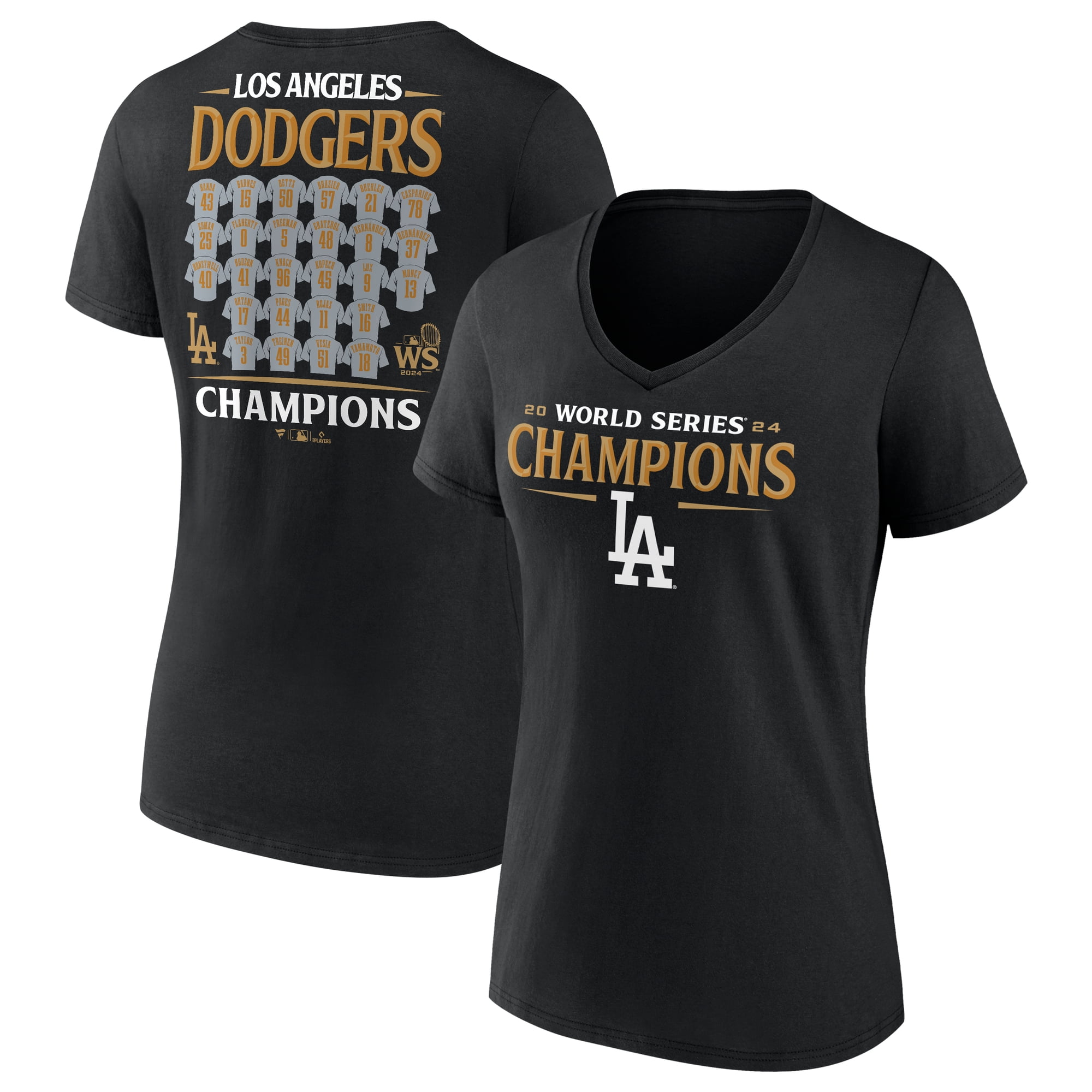 Women's Fanatics Black Los Angeles Dodgers 2024 World Series Champions
