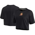 thumbnail image 1 of Women's Fanatics Black Los Angeles Lakers Elements Super Soft Boxy Cropped T-Shirt, 1 of 7