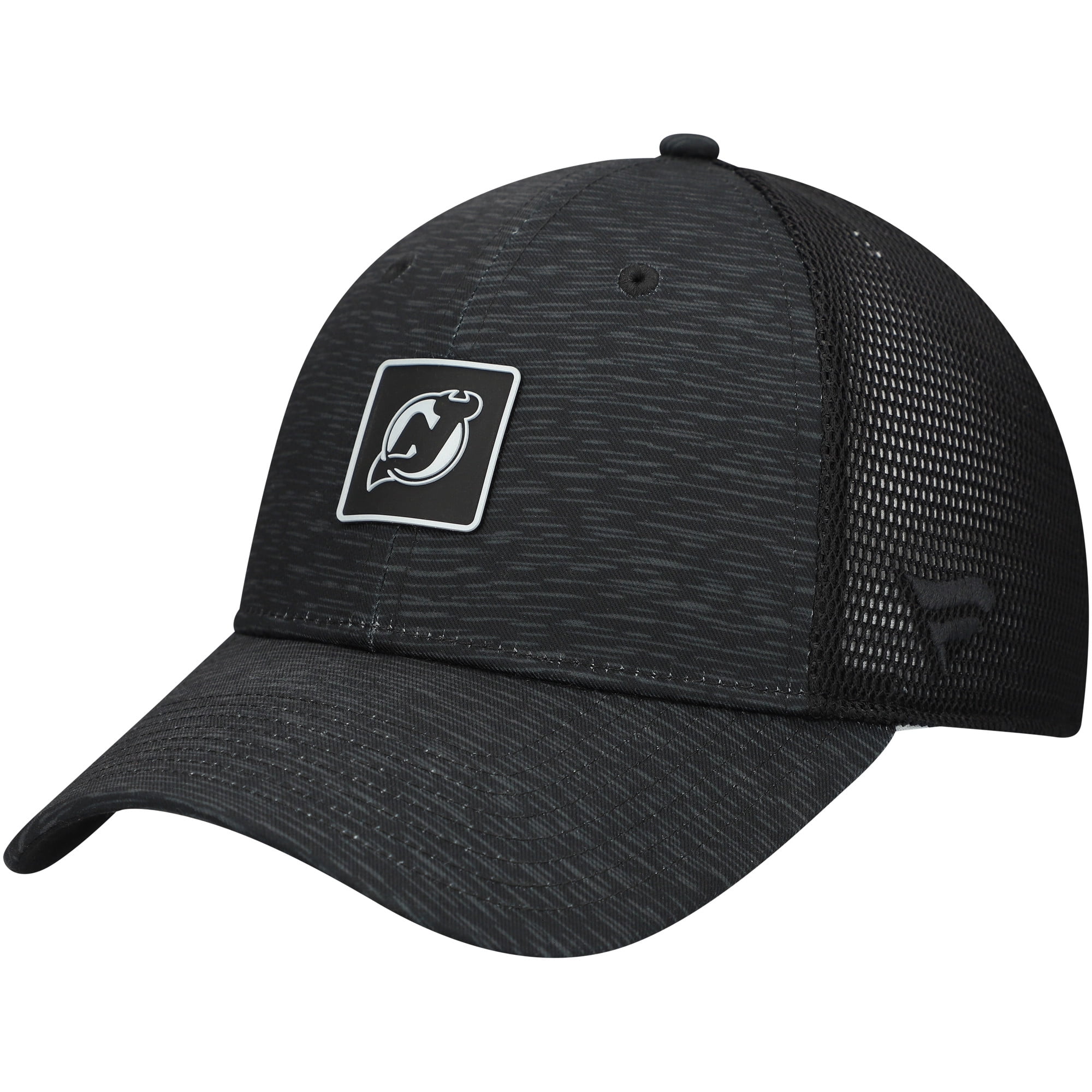 Women's-Fanatics  Black New Jersey Devils Authentic Pro Adjustable Trucker Hat