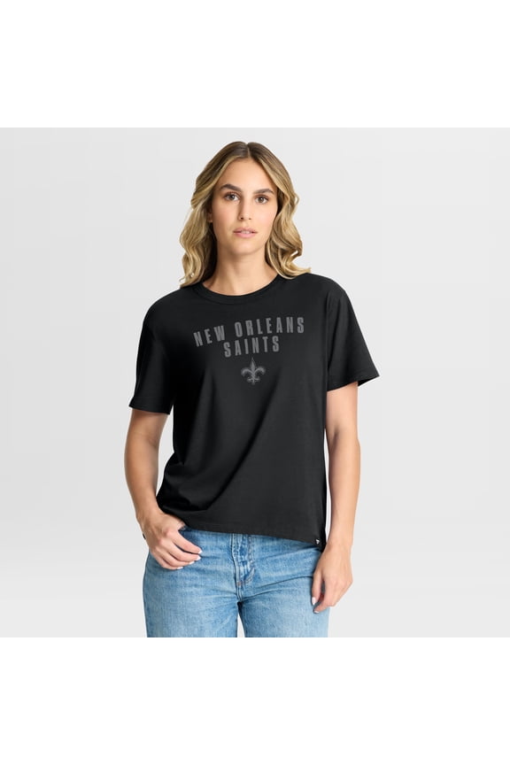 Women's Fanatics Black New Orleans Saints Blackout Kneel Down Legacy T-Shirt