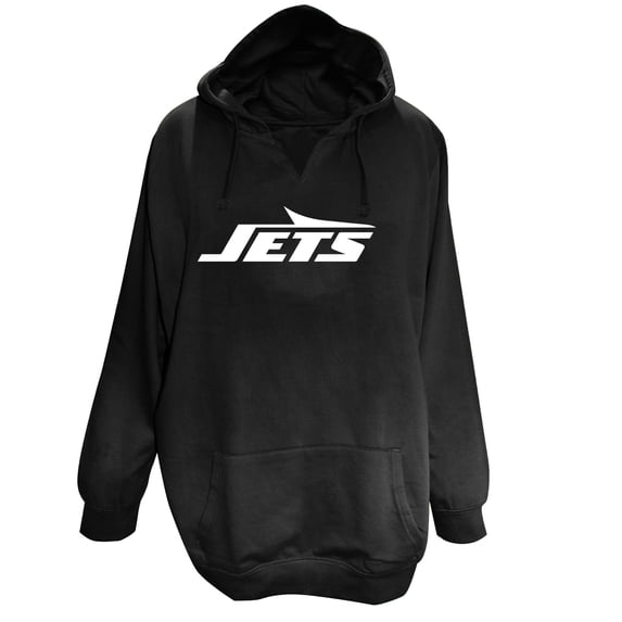 Women's Fanatics Black New York Jets Plus Size V-Neck Pullover Hoodie