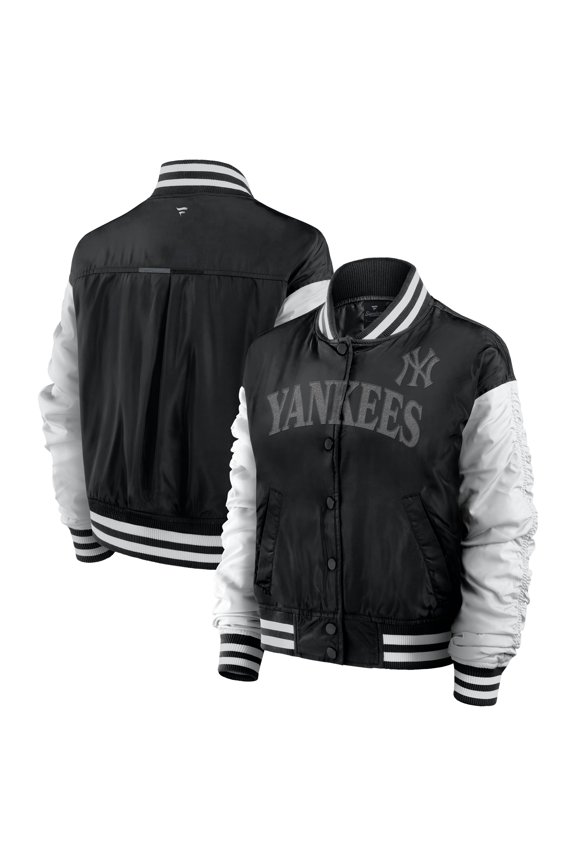 Women's Fanatics Black New York Yankees Elements Wave Full-Snap Jacket