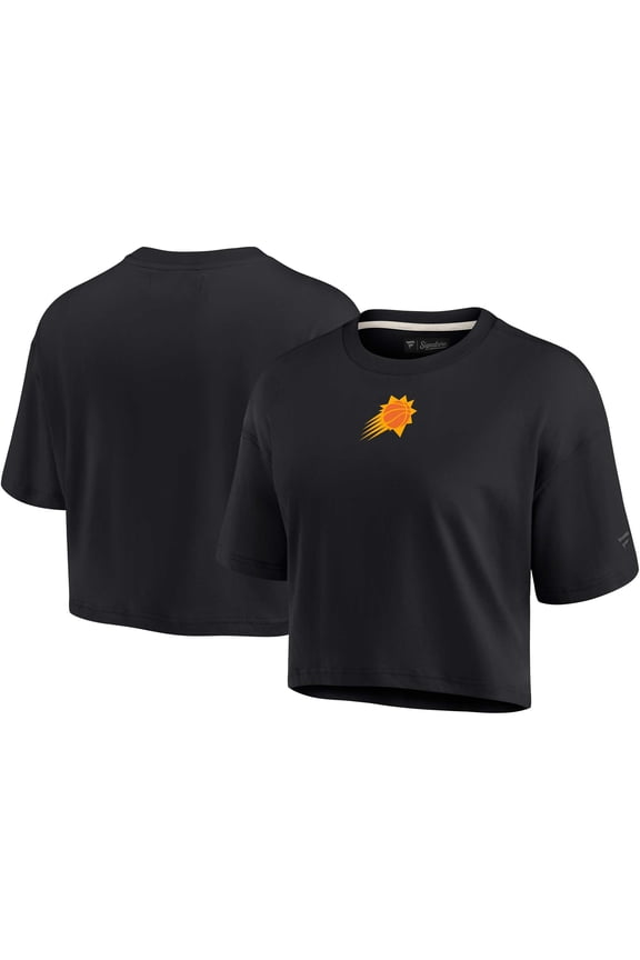 Women's Fanatics Black Phoenix Suns Elements Super Soft Boxy Cropped T-Shirt