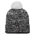 thumbnail image 1 of Women's Fanatics Black Pittsburgh Penguins Glimmer Cuffed Knit Hat with Pom, 1 of 2
