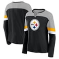 thumbnail image 1 of Women's-Fanatics  Black Pittsburgh Steelers Chevron Long Sleeve Fashion Top, 1 of 3