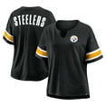 thumbnail image 1 of Women's Fanatics Black Pittsburgh Steelers Redzone Curl Route T-Shirt, 1 of 3