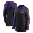 thumbnail image 1 of Women's Fanatics Black/Purple Baltimore Ravens Script Full-Zip Hoodie, 1 of 3