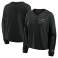 thumbnail image 1 of Women's Fanatics Black Vegas Golden Knights Oversized All Out Effort Long Sleeve Henley T-Shirt, 1 of 5