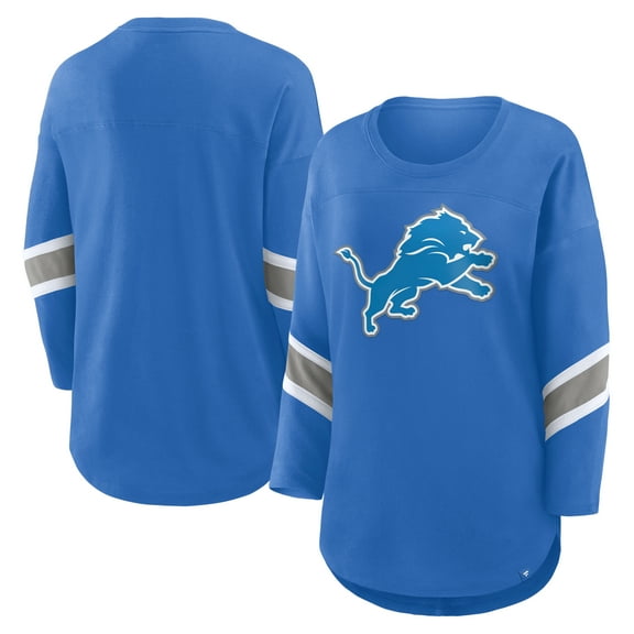 Women's Fanatics  Blue Detroit Lions Redzone 3/4-Sleeve T-Shirt