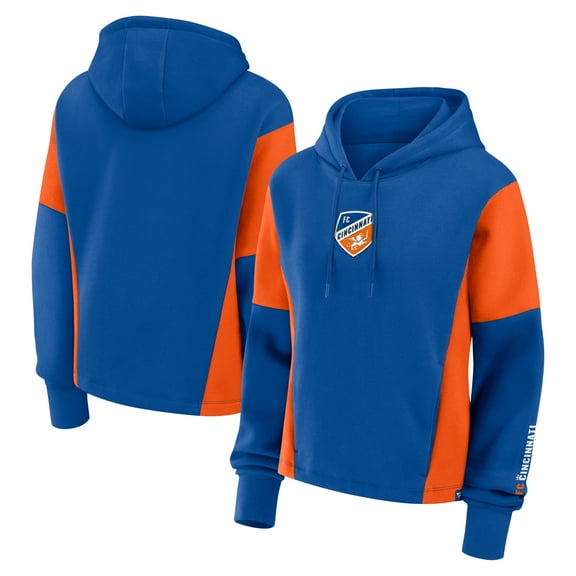Women's Fanatics Blue FC Cincinnati Oversized Legacy Goalkeeper Pullover Hoodie