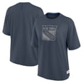 thumbnail image 1 of Women's Fanatics Blue New York Rangers Oversized Elements Raw Edge Future Ground T-Shirt, 1 of 5
