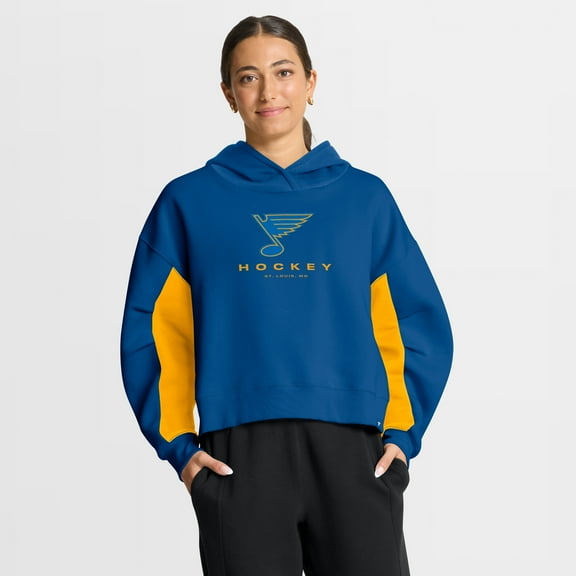 Women's Fanatics Blue St. Louis Blues Back Check Boxy Hoodie