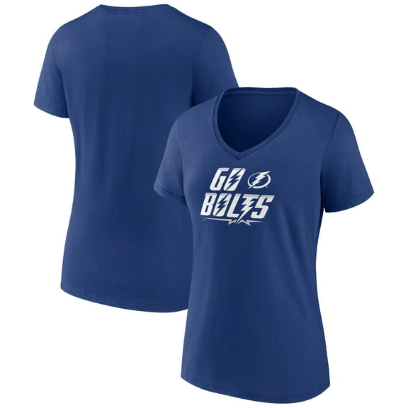 Women's Blue Tampa Bay Lightning Active Edge V-Neck T-Shirt