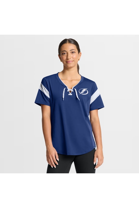 Women's Fanatics Blue Tampa Bay Lightning Offside Athena T-Shirt
