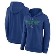 Women's Fanatics  Blue Vancouver Canucks Authentic Pro Core Primary Fleece Pullover Hoodie