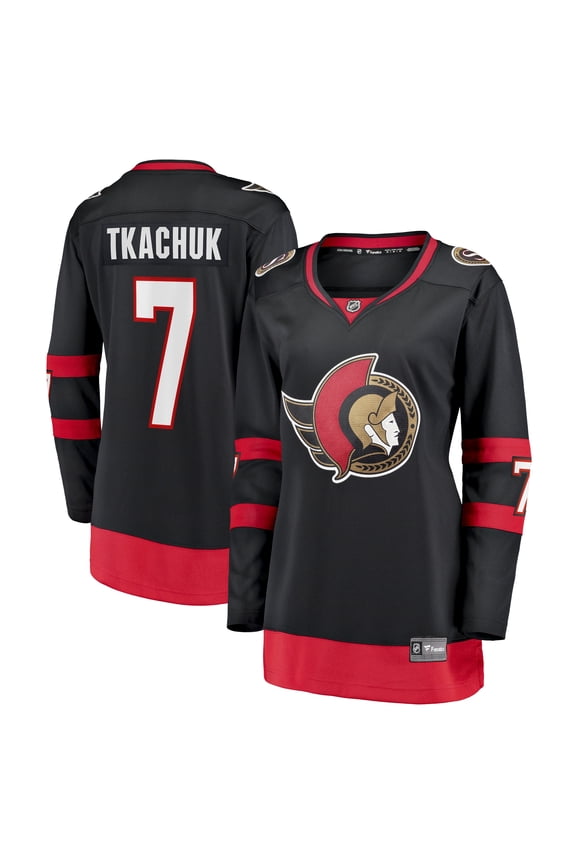 Women's Fanatics Brady Tkachuk Black Ottawa Senators Home Breakaway Jersey