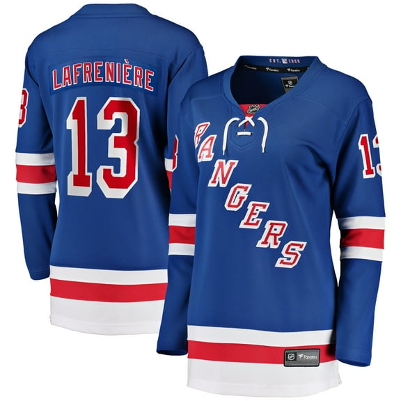 Women's Fanatics Alexis Lafreni-re Blue New York Rangers Breakaway Player Jersey