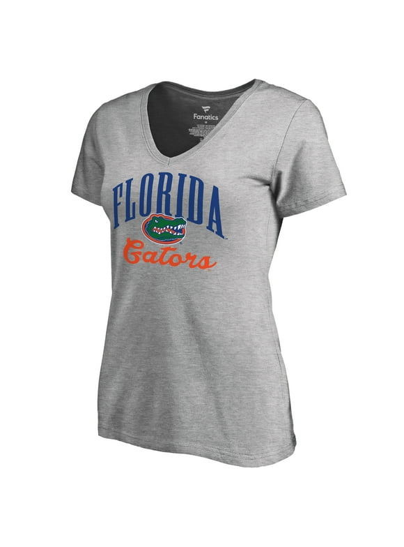 Women's Fanatics Branded Ash Florida Gators Victory Script T-Shirt