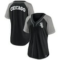 thumbnail image 1 of Women's Fanatics Branded Black Chicago White Sox Ultimate Style Raglan V-Neck T-Shirt, 1 of 3