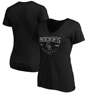 Profile Women's White and Black Colorado Rockies Plus Colorblock T-shirt