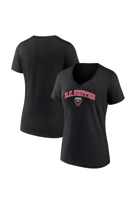 Women's Black D.C. United Heart and Soul V-Neck T-Shirt