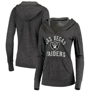 Youth Black/Heather Gray Las Vegas Raiders Double Up Pullover