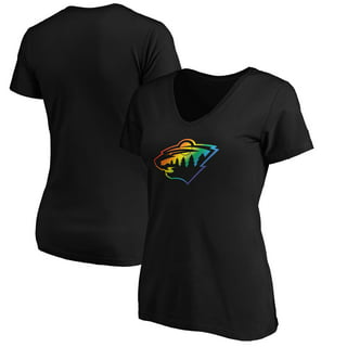 Women's Fanatics Branded Green Minnesota Wild Spirit Lace-Up V-Neck Long Sleeve Jersey T-Shirt