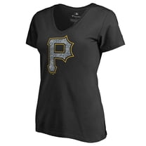 Women's Black Pittsburgh Pirates Static Logo V-Neck T-Shirt