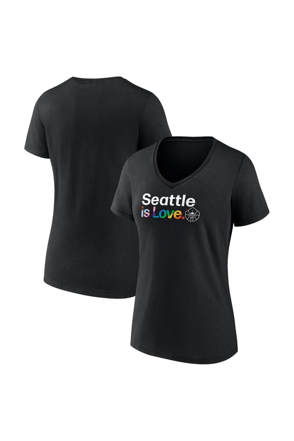 Women's  Black Seattle Storm City Pride V-Neck T-Shirt