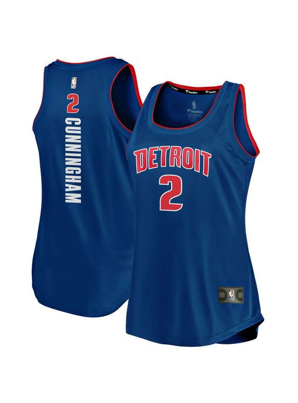 Women's Fanatics Branded Cade Cunningham Blue Detroit Pistons Fast Break Tank Jersey - Icon Edition