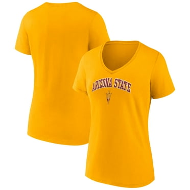 NCAA Arizona State Sun Devils Women's Junior Fit Short Sleeve V Neck T ...